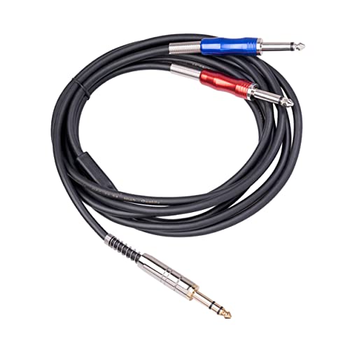 BESPORTBLE 3M Audio Patchkabel Stereo zu Doppel Mono Instrumentenkabel für Adapter und Audioausrüstung Kupferleiter mit Metallstecker für Optimale Signalübertragung von BESPORTBLE