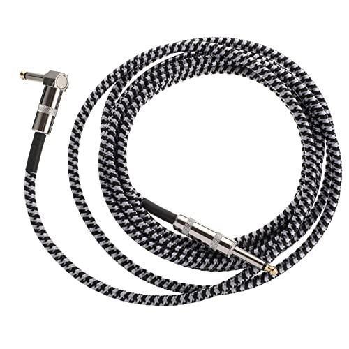BESPORTBLE 3M Tragbares Audiokabel Für Gitarren Professionelles Gitarrenkabel Mit Schwarz Weißen Geflochtenen Jacken Für Mixer Und Langlebig von BESPORTBLE