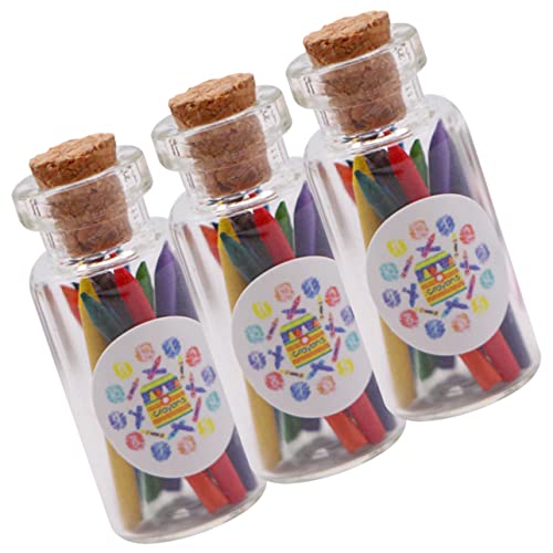 BESPORTBLE 3Satz Buntstifte in Flasche Kleine Buntstiftmodelle Für Puppenhaus Dekoration Kreatives Zubehör Für Miniature Modelle Und DIY Projekte von BESPORTBLE