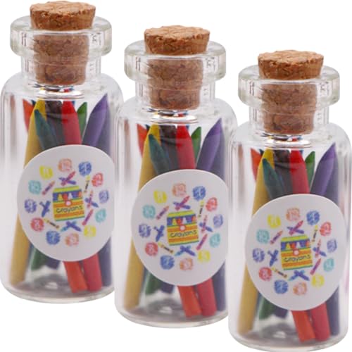 BESPORTBLE 3Satz Buntstifte in Flasche Mini Buntstifte Für Puppenhaus Deko Kreative Modellaccessoires Für Miniaturszenen Und Dollhouses von BESPORTBLE