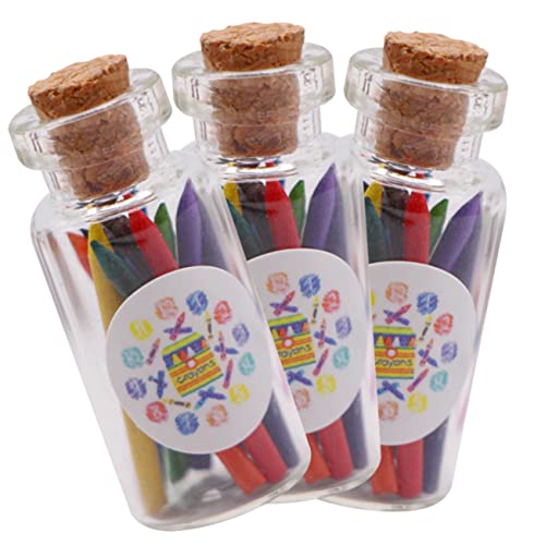 BESPORTBLE 3Satz Buntstifte in Flasche Puppenhaus Zubehör Für Kreative Spielszene Für DIY Miniaturprojekte Und Puppenmöbel Deko von BESPORTBLE