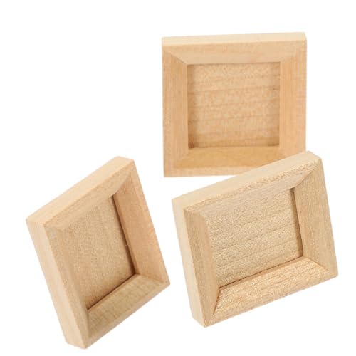 BESPORTBLE 3Stücke Bilderrahmen Aus Holz Für Puppenhaus Dekoration Kleine Fotorahmen Für DIY Bastelprojekte Mini Fotoanzeige Mini Dekoration Vertikal Horizontal BESPORTBLE 3Stücke Bilderrahmen Aus Holz Für Puppenhaus Dekoration Kleine Fotorahmen Für DIY Bastelprojekte Mini Fotoanzeige Mini Dekoration Vertikal Horizontal von BESPORTBLE