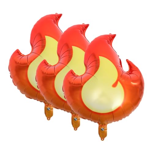 BESPORTBLE 3Stücke Flammenballon Folie Themenparty Ballons Aus Aluminiumfolie Für Jungen Geburtstagsfeier Party Deko Luftballons von BESPORTBLE