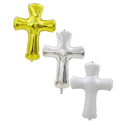 BESPORTBLE 3Stücke Kreuzförmige Folienballons Für Weiße Silberne Und Goldene Luftballons Zur Dekoration Von Erstkommunion Und Babyparty Festliche Ballondeko Für Kinderfeiern BESPORTBLE 3Stücke Kreuzförmige Folienballons Für Weiße Silberne Und Goldene Luftballons Zur Dekoration Von Erstkommunion Und Babyparty Festliche Ballondeko Für Kinderfeiern von BESPORTBLE