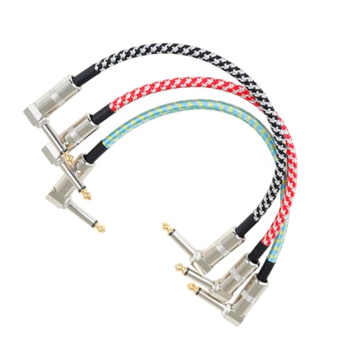 BESPORTBLE 3Stücke Pack Gitarren Patchkabel Professionelle Audio Verbindung Flexible und Langlebige Instrumentenkabel für Gitarrenliebhaber Geräuschreduzierung Klinkenstecker von BESPORTBLE