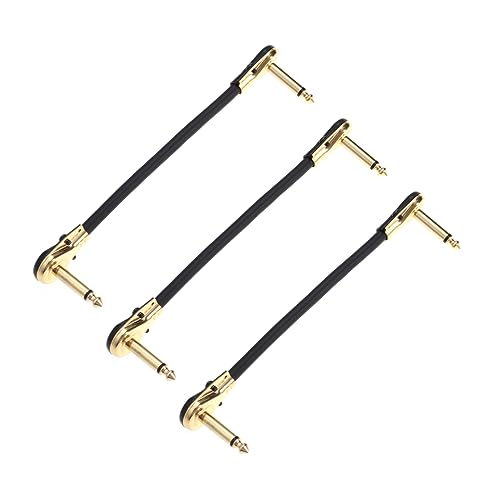 BESPORTBLE 3Stücke Teiliges Patchkabel für Gitarre Bass und Keyboard Gold Plattierte Stecker Abgeschirmt Sauerstofffreies für Effektpedale und Pedalboards von BESPORTBLE