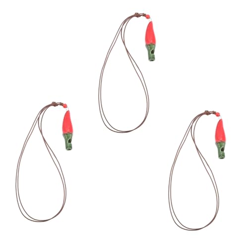 BESPORTBLE 3er Set Chilipfeifen Aus Keramik Mit Lanyard – Stilvolle Choker-Halsketten Für Frauen Und - Perfekt Für Sport Und Freizeit Laute Pfeifen Für Jede Gelegenheit von BESPORTBLE
