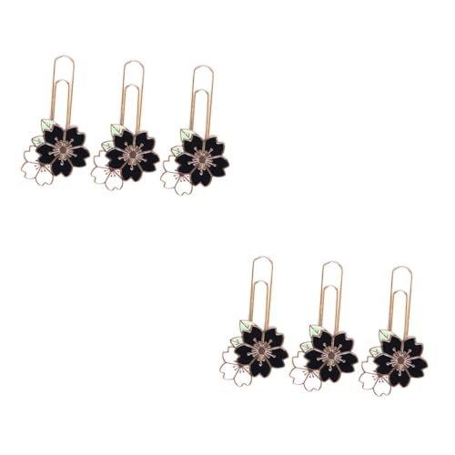 BESPORTBLE 3er Set Kirschblüten Büroklammern Aus Edelstahl - Vintage Metall Clips Für Notizbücher - Haarnadeln Und Lesezeichen Stylisches Zubehör Für Kreative Mädchen Im Büro von BESPORTBLE