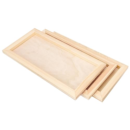 BESPORTBLE 3st Malrahmen Selber Machen Bilderrahmen Aus Holz Basteln Bilderrahmen Getrocknete Holzrahmen Für Bastelarbeiten Bilderrahmen Basteln Segeltuch Kind Holzkunst von BESPORTBLE