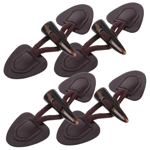 BESPORTBLE 4 Sätze Schnalle Aus Hornlederimitat Mantelknöpfe Schaltfläche Umschalten Knebel Für Kleidung Knebelverschlüsse Zum Nähen Umschalttasten Baumwollseil Brown BESPORTBLE 4 Sätze Schnalle Aus Hornlederimitat Mantelknöpfe Schaltfläche Umschalten Knebel Für Kleidung Knebelverschlüsse Zum Nähen Umschalttasten Baumwollseil Brown von BESPORTBLE