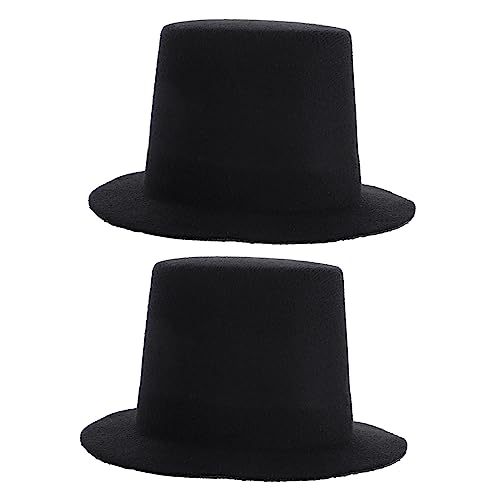 BESPORTBLE 4 Stck. Mini Filzhut Schwarz Kleine Puppenhüte DIY Handgemacht Accessoires für Bastelprojekte Schneemann Mini Puppe Partydekoration Geschenkidee von BESPORTBLE