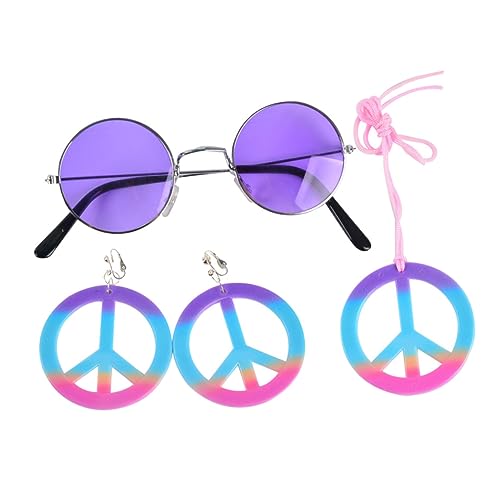 BESPORTBLE 4 Stück 1 Satz Friedenstalisman -Set bunte brille Peace-Zeichen-Anhänger Peace-Zeichen-Halskette Peace-Zeichen-Ohrringe BESPORTBLE 4 Stück 1 Satz Friedenstalisman -Set bunte brille Peace-Zeichen-Anhänger Peace-Zeichen-Halskette Peace-Zeichen-Ohrringe von BESPORTBLE