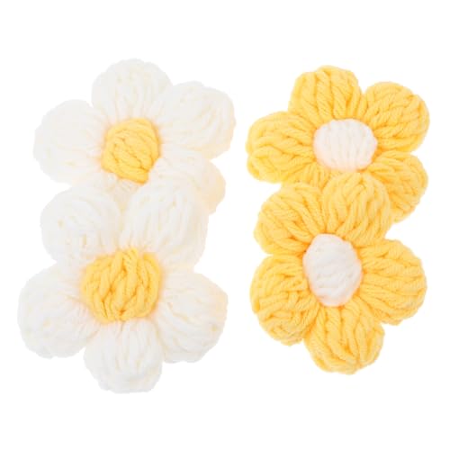 BESPORTBLE 4 Stück Teiliges Handgehäkeltes Chenille Blumen Dekor Weiße und Gelbe Blütenapplikationen zum Aufnähen Vielseitig Einsetzbar für Kleidung Taschen Haar und Handyhüllen DIY BESPORTBLE 4 Stück Teiliges Handgehäkeltes Chenille Blumen Dekor Weiße und Gelbe Blütenapplikationen zum Aufnähen Vielseitig Einsetzbar für Kleidung Taschen Haar und Handyhüllen DIY von BESPORTBLE