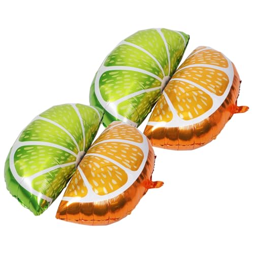 BESPORTBLE 4 Stück Teiliges Party Aluminium Folienballons in Fruchtform Große Orange und Zitrone Bunte Cartoon Früchte Luftballons als Geburtstagsdeko und Hawaii Party Dekoration BESPORTBLE 4 Stück Teiliges Party Aluminium Folienballons in Fruchtform Große Orange und Zitrone Bunte Cartoon Früchte Luftballons als Geburtstagsdeko und Hawaii Party Dekoration von BESPORTBLE