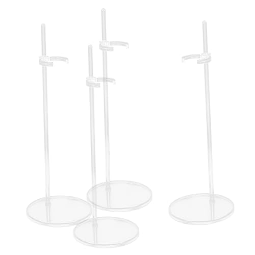 BESPORTBLE 4 Stück Teiliges Puppenständer aus Transparentem Kunststoff Hohe Figurenhalter mit Rutschfester Basis Einfach zu Montierender Displayständer für Puppenaufbewahrung und BESPORTBLE 4 Stück Teiliges Puppenständer aus Transparentem Kunststoff Hohe Figurenhalter mit Rutschfester Basis Einfach zu Montierender Displayständer für Puppenaufbewahrung und von BESPORTBLE