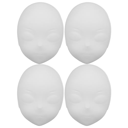 BESPORTBLE 4 weiße Masken zum Selbermalen: Masken für Kindermasken, Halloweenkostüme – bemalbare Blanko-Requisite für Karnevalsparty-Dekorationen BESPORTBLE 4 weiße Masken zum Selbermalen: Masken für Kindermasken, Halloweenkostüme – bemalbare Blanko-Requisite für Karnevalsparty-Dekorationen von BESPORTBLE