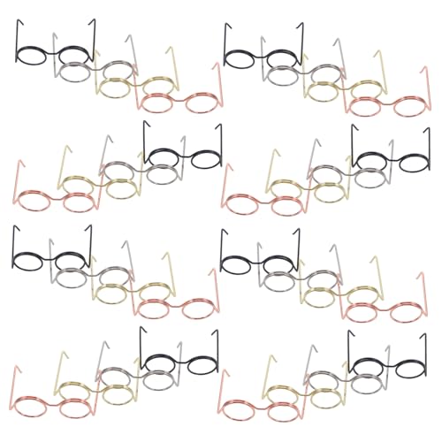 BESPORTBLE 40 Stück Mini -Rahmenbrille Puppenzubehör Brillendekore zum Anziehen Runde Fake-Brille winzige Sonnenbrillen für Puppen Puppenhauszubehör Mini-Brille Stahldraht BESPORTBLE 40 Stück Mini -Rahmenbrille Puppenzubehör Brillendekore zum Anziehen Runde Fake-Brille winzige Sonnenbrillen für Puppen Puppenhauszubehör Mini-Brille Stahldraht von BESPORTBLE