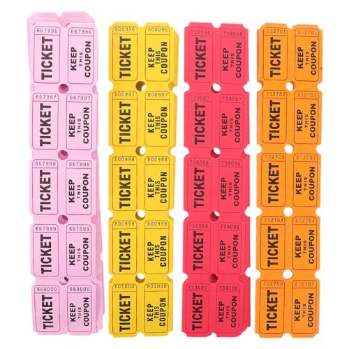 BESPORTBLE 400 Stück Raffle Tickets Rolle für Veranstaltungen Türpreise und Klassenraum Belohnungen Bunte Verlosungstickets für Partys und Feiern Einfach und Vielseitig Einsetzbar BESPORTBLE 400 Stück Raffle Tickets Rolle für Veranstaltungen Türpreise und Klassenraum Belohnungen Bunte Verlosungstickets für Partys und Feiern Einfach und Vielseitig Einsetzbar von BESPORTBLE