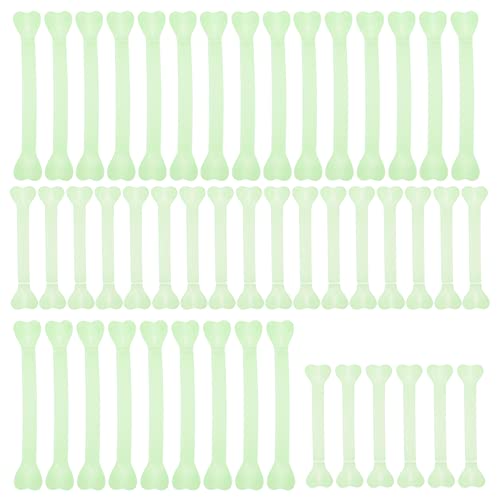 BESPORTBLE 48 Stück Glow in The Dark Knochen Künstliche Halloween Deko Lifelike Plastik Skelette für Gruselige Partys und Spukhäuser für Halloween Dekorationen von BESPORTBLE