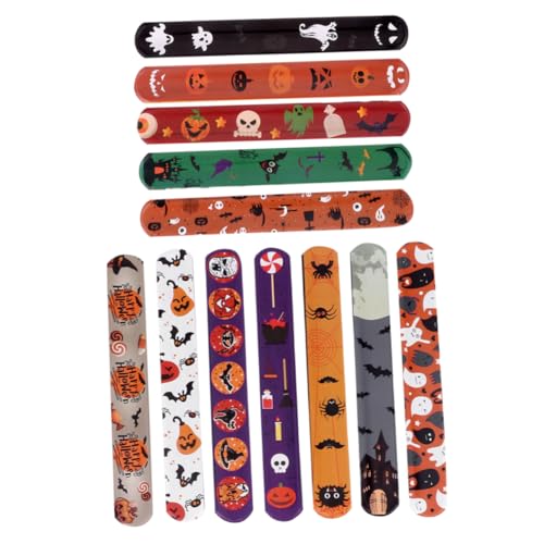 BESPORTBLE 48Stücke Slap Armbänder für Halloween Handgelenk Dekoration Langlebige Partygeschenke für Geburtstagsfeiern und Veranstaltungen Vielseitig Einsetzbar und Flexibel von BESPORTBLE