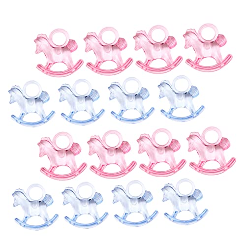 BESPORTBLE 48Stücke Teiliges Mini Rocking Horse Deko Transparente Acrylfiguren für Babyparty Tischdeko und für Weihnachtsfeiern und Kinderpartys Stabil und Langlebig von BESPORTBLE