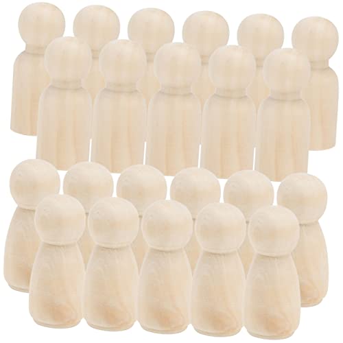 BESPORTBLE 48Stücke Unfertige Holzfiguren zum Bemalen DIY Peg People für Kreative Bastelprojekte für Kreativität und Spielzimmerdekoration von BESPORTBLE