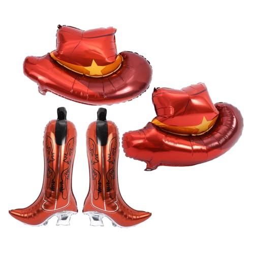 BESPORTBLE 4Stücke Cowboyhut Und Cowboystiefel Folienballons Western Party Deko Luftballons Für Geburtstagsfeiern Und Themenpartys Requisiten Für Kindergeburtstage BESPORTBLE 4Stücke Cowboyhut Und Cowboystiefel Folienballons Western Party Deko Luftballons Für Geburtstagsfeiern Und Themenpartys Requisiten Für Kindergeburtstage von BESPORTBLE