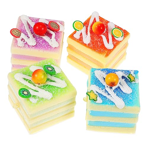 BESPORTBLE 4Stücke Künstliche Kuchendekoration Teiliges Quadratische Faux Cakes für Home Bakery Party Fotorequisiten Hochwertiges PU Material Langlebig und Realistisch BESPORTBLE 4Stücke Künstliche Kuchendekoration Teiliges Quadratische Faux Cakes für Home Bakery Party Fotorequisiten Hochwertiges PU Material Langlebig und Realistisch von BESPORTBLE