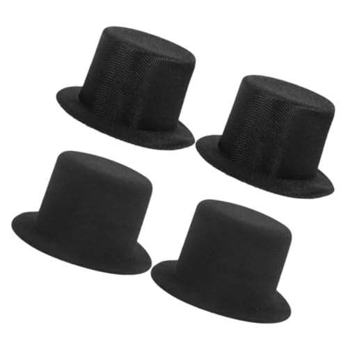 BESPORTBLE 4Stücke Puppenhüte Für Schneemänner Bastel DIY Bastelmaterial Für Kreative Projekte Partyzubehör Für Winterdekoration von BESPORTBLE