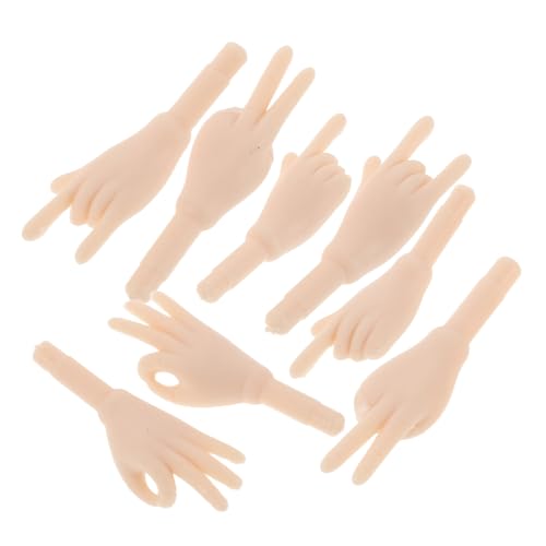 BESPORTBLE 5 Paare Miniatur Puppenhände Set Realistische Plastik Gelenk Hände für Puppenherstellung Austauschbare Weiße Haut Handgelenke DIY Bastelmaterial für Prinzessin Ankleidespiele und von BESPORTBLE