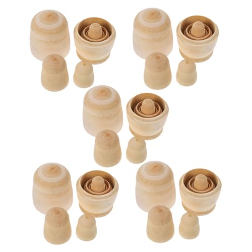 BESPORTBLE 5 Sätze Unbemalte Russische Holzpuppen DIY Nesting Dolls Holzfiguren Bausatz Kreatives Basteln Familienaktivität Geschenkidee für Kunstprojekte und Dekoration BESPORTBLE 5 Sätze Unbemalte Russische Holzpuppen DIY Nesting Dolls Holzfiguren Bausatz Kreatives Basteln Familienaktivität Geschenkidee für Kunstprojekte und Dekoration von BESPORTBLE