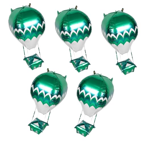 BESPORTBLE 5stücke Folienballon Heißluftballon-form Partydekoration Für Geburtstag Und Hochzeit Aluminiumfolie Schnell Aufblasbar Auffälliges Design Für Jede Veranstaltung von BESPORTBLE