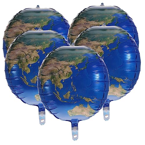 BESPORTBLE 5 Stück Teiliges Aluminiumfolie Luftballons für Kindergeburtstag Partydekoration Wiederverwendbar Dickes Material Einfache Selbstversiegelung von BESPORTBLE