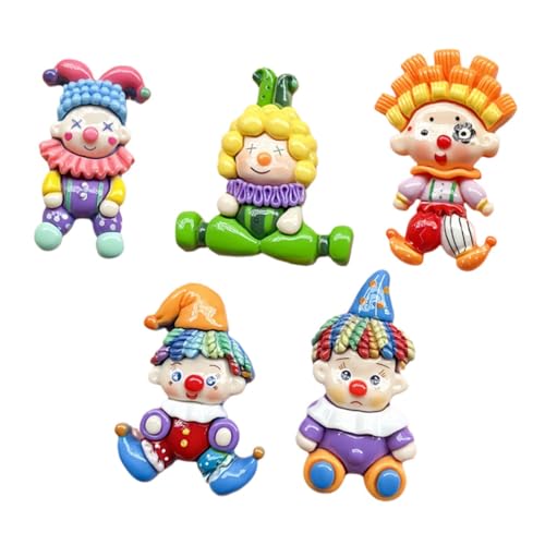 BESPORTBLE 5 Stück Teiliges Clown Rätsel Anhänger aus Robustem Harz Vielseitige Bastelaccessoires für Handyhüllen Haarschmuck und Scrapbooking von BESPORTBLE