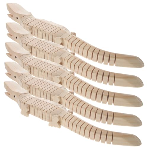 BESPORTBLE 5 Stück Teiliges DIY Holzkrokodil Naturbelassenes Bemalbares Holzspielzeug für Realistisches Kleines Modell Pädagogisch für Kreative Bastelprojekte und Wohnungsdekoration BESPORTBLE 5 Stück Teiliges DIY Holzkrokodil Naturbelassenes Bemalbares Holzspielzeug für Realistisches Kleines Modell Pädagogisch für Kreative Bastelprojekte und Wohnungsdekoration von BESPORTBLE