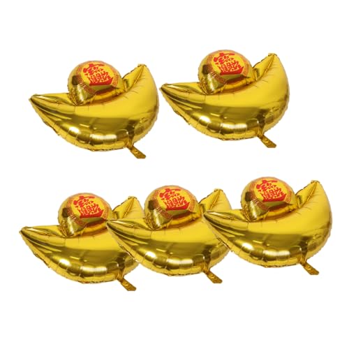 BESPORTBLE 5 Stück Teiliges Goldene Ingot Form Folienballons für Neujahrsfeier Dekorative Luftballons für Fotorequisiten und Partydekorationen Einfach Aufzublasen und Elegant Gestaltet BESPORTBLE 5 Stück Teiliges Goldene Ingot Form Folienballons für Neujahrsfeier Dekorative Luftballons für Fotorequisiten und Partydekorationen Einfach Aufzublasen und Elegant Gestaltet von BESPORTBLE