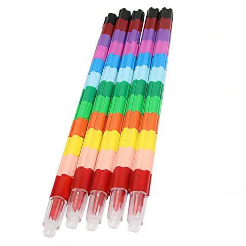 BESPORTBLE 5 Stück Teiliges Stapelbarer und Kombinierbarer Wachsmalstifte für Bunte Crayons für Kreative Kunstwerke für Partys und BESPORTBLE 5 Stück Teiliges Stapelbarer und Kombinierbarer Wachsmalstifte für Bunte Crayons für Kreative Kunstwerke für Partys und von BESPORTBLE