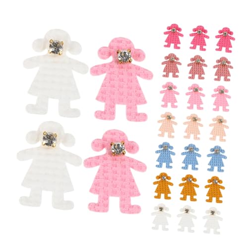 BESPORTBLE 50 Stück Diy Stoffbären Applikationen mit Strass für Partydekorationen Heimdekoration und Babybekleidung Gemischte Farben Kreative Bastelverzierungen von BESPORTBLE
