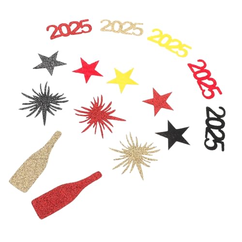 BESPORTBLE 50 Stück Neujahrs Konfetti für Tischdeko Glitzernde Streudeko für Silvesterfeier Festliche Tischdekoration für Neujahrspartys Rot Schwarz und Gold BESPORTBLE 50 Stück Neujahrs Konfetti für Tischdeko Glitzernde Streudeko für Silvesterfeier Festliche Tischdekoration für Neujahrspartys Rot Schwarz und Gold von BESPORTBLE