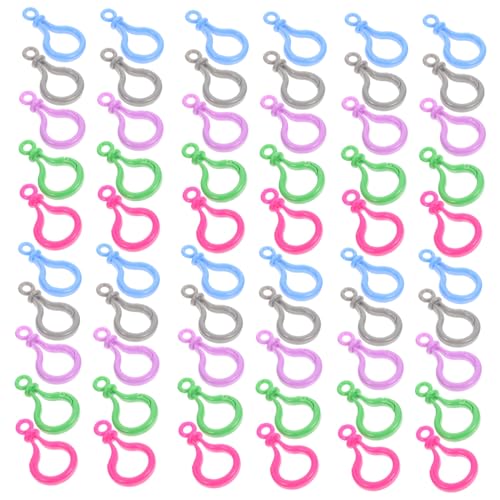 BESPORTBLE 50 Stück Puppe Schlüsselanhänger Hummerschere Karabinerverschlüsse Keychain -Verschluss Schlüsselkette Schlüsselbund für Schlüsselclip Lanyard-Schnappverschluss Hummerclips Plastik von BESPORTBLE