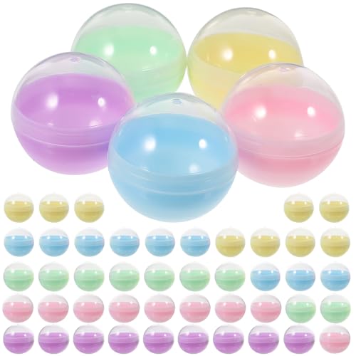 BESPORTBLE 50 Stück Runde Nachfüllbare Kapseln, Bunte Plastikbälle für Kapselautomaten, Diy-spielzeugbälle für Kinderpartys, 50 Mm Durchmesser, Transparente Farben BESPORTBLE 50 Stück Runde Nachfüllbare Kapseln, Bunte Plastikbälle für Kapselautomaten, Diy-spielzeugbälle für Kinderpartys, 50 Mm Durchmesser, Transparente Farben von BESPORTBLE