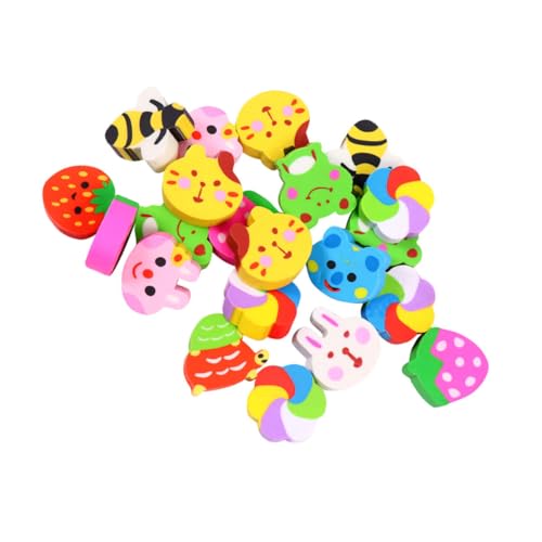 BESPORTBLE 50 Stück Teiliges Kreative Mini Radiergummis in Früchte Tierform Bunte Studenteneraser für Praktische und Dekorative Schulradierer als Belohnung und Sammelobjekt von BESPORTBLE