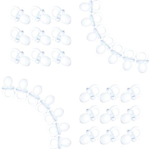BESPORTBLE 50 Stück Teiliges Shower Deko Mini Nuckel aus Kunststoff Sichere Babyparty Tischdekoration für Jungen Mädchen Vielseitige Babyparty Gastgeschenke und Spielzubehör von BESPORTBLE