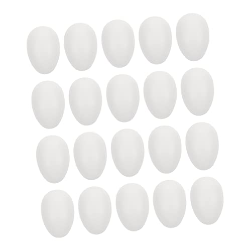 BESPORTBLE 50 Stück Unbemalte Plastik Eier für DIY Osterdekoration Ostereier zum Bemalen und Aufhängen Kreative Deko Pendants für Partys und Zuhause für Bastelprojekte und Festliche Anlässe von BESPORTBLE