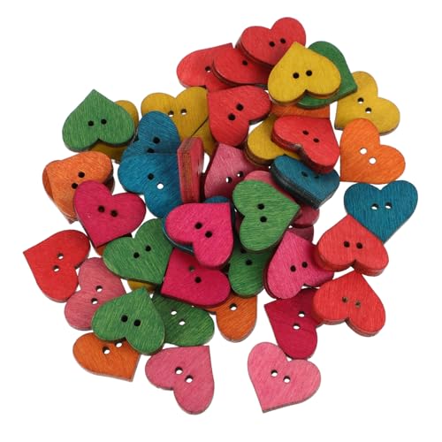 BESPORTBLE 50 Stück Vintage Herzform Holzknöpfe Pack für DIY Projekte Hochzeitsdekoration und Valentinstag Umweltfreundliche Bastelknöpfe mit Glatter Oberfläche BESPORTBLE 50 Stück Vintage Herzform Holzknöpfe Pack für DIY Projekte Hochzeitsdekoration und Valentinstag Umweltfreundliche Bastelknöpfe mit Glatter Oberfläche von BESPORTBLE