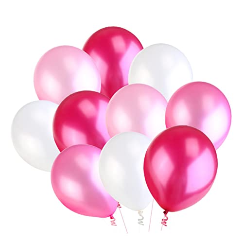 BESPORTBLE 50Stücke Pastell Latex Luftballons Für Hochzeiten Und Geburtstagsfeiern Ballons Weiß Hellrosa Für Dekoration Und Spaß von BESPORTBLE
