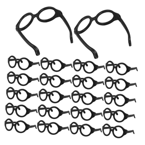 BESPORTBLE 50Stücke Puppenbrillen Zubehör Runde Brillen für Puppen Lustige Brillendekore Perfektes Puppenspielzeug für Puppenoutfits für Puppenhaus von BESPORTBLE