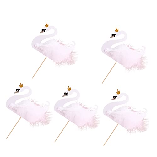 BESPORTBLE 5Stücke Cake Topper Mit Federn Tortendeko Für Geburtstagsfeier Hochzeiten Und Verlobungen Elegante Kuchen Dekoration Für Jubiläen Und Partys von BESPORTBLE