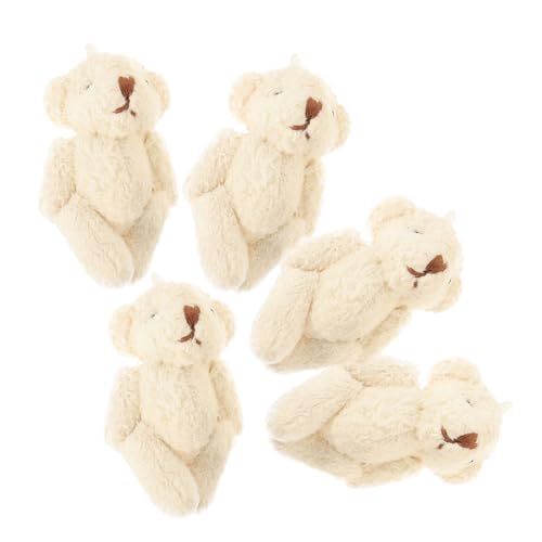 BESPORTBLE 5Stücke Mini Plüschbären zum Selbermachen Stofftier Dekoration DIY Kleidung und Zubehör für Hüte und Bastelprojekte von BESPORTBLE