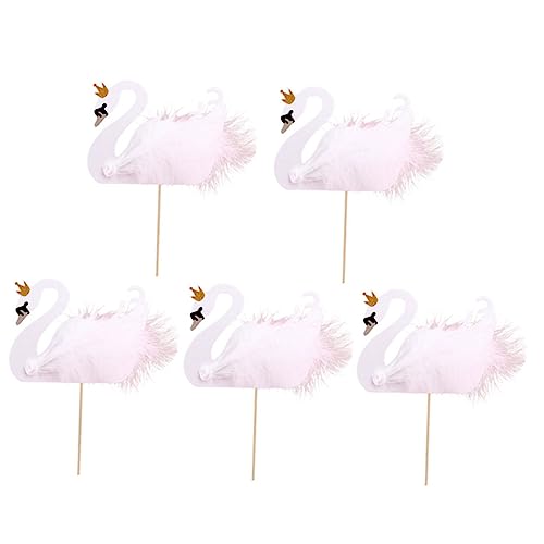 BESPORTBLE 5Stücke Torten Deko Cupcake Picks Für Hochzeiten Verlobungsfeiern Und Geburtstagsfeiern Elegante Tortendekorationen Mit Federn Für Desserts Und Partys von BESPORTBLE